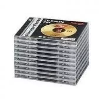 Hama CD Double Jewel Case Standard, opakowanie 10 na 2 płyty Transparentny