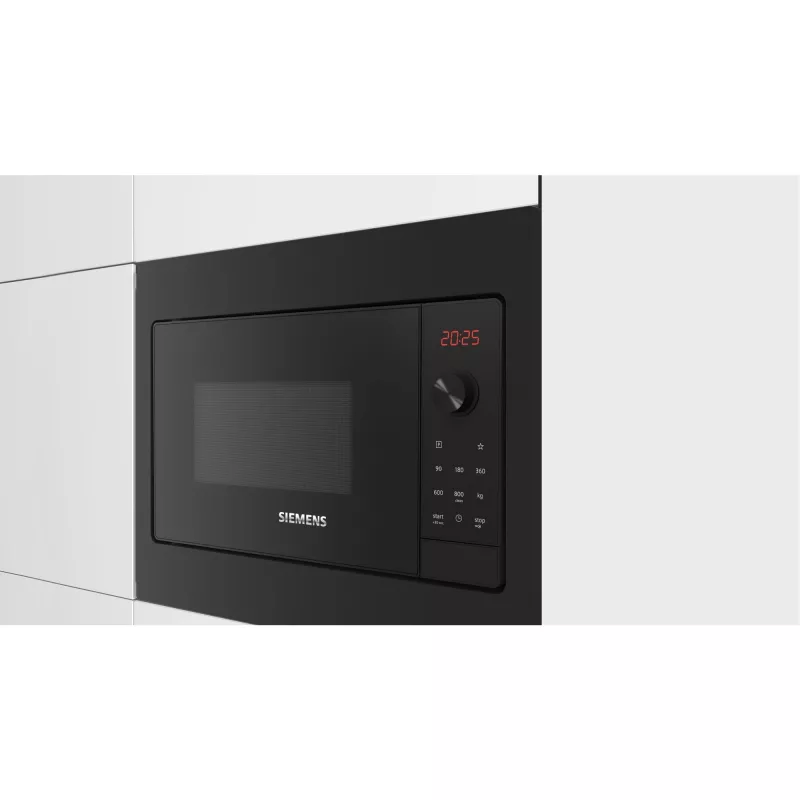 Kuchenka mikrofalowa Siemens iQ300 BF523LMB3 Czarna, stal nierdzewna Solo do zabudowy 20 l 800 W