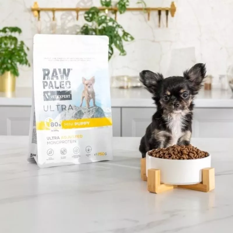 RAW PALEO Ultra Mini Puppy Turkey - sucha karma dla szczeniąt - 8 kg
