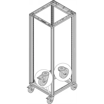 SCHROFF Lenkrollen - ZESTAW KÓŁEK JEZDNYCH 400KG 125D 4X (27230069)
