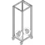 SCHROFF Lenkrollen - ZESTAW KÓŁEK JEZDNYCH 400KG 125D 4X (27230069)