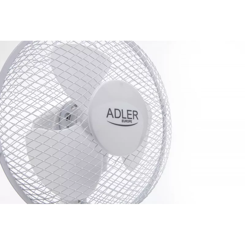 Adler | AD 7302 | Wentylator biurkowy | Biały | Średnica 23 cm | Liczba prędkości 2 | Oscylacja | 60 W | Nie