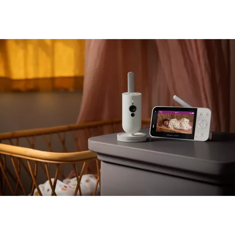 Philips AVENT SCD953/26 wideomonitor dziecięcy 400 m Wi-Fi Szary, Biały