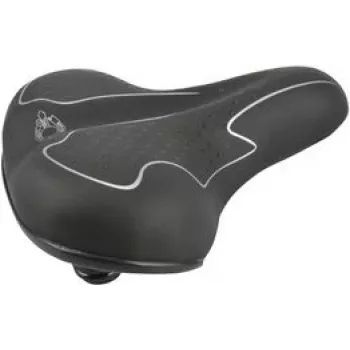 Siodło rowerowe FISCHER Touren-Fahrradsattel Elastomer Czarny/biały z optymalnym dopasowaniem do ciała