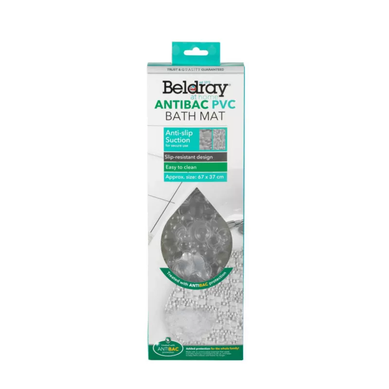 Mata łazienkowa Beldray LA032678UFFEU7 Antibac PVC, antybakteryjna mata łazienkowa z PVC