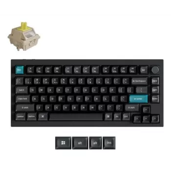Klawiatura mechaniczna Keychron Q1 Ultra 8K — format 75%, USB + RF bezprzewodowa + Bluetooth, RGB LED, czarna