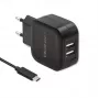 Qoltec 50188 ładowarka do urządzeń mobilnych Laptop, Smartfon, Smartwatch, Tablet, Telefon, Uniwersalna Czarna AC, DC do użytku wewnętrznego