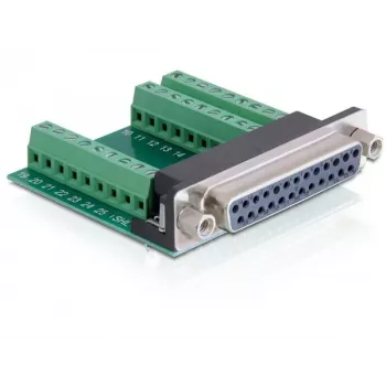 adapter złącza DeLOCK 65317 25p 27p Czarny Zielony Srebrny