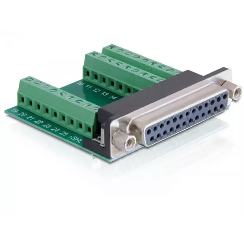 adapter złącza DeLOCK 65317 25p 27p Czarny Zielony Srebrny