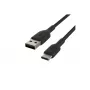 Kabel pleciony USB-C USB-A 2m Czarny