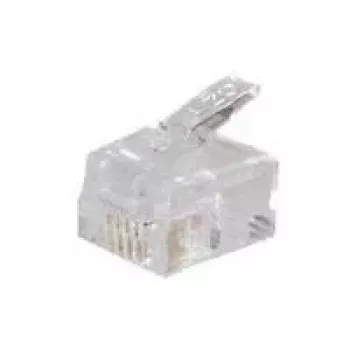 shiverpeaks BASIC-S Modular-Plug RJ11, nieekranowany do kabla okrągłego, 6-stykowy, 4 styki obsadzone, pozłacany (BS72040-R100)