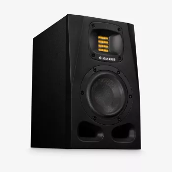 Monitory studyjne ADAM AUDIO A4V Czarny, 2-drożne, 90W RMS, 4-calowy głośnik niskotonowy, wyświetlacz LED, montaż w racku