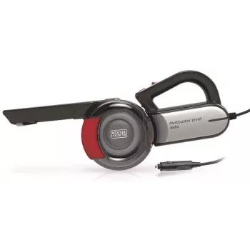 Odkurzacz ręczny Czarny & Decker PV1200AV — czyściciel do tapicerki na sucho, 12 V, 0,44 L, 12,5 W, przewód 5 m, szary/czerwony
