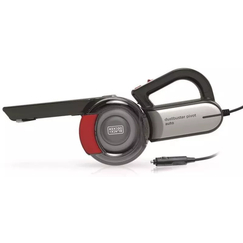 Odkurzacz ręczny Czarny & Decker PV1200AV — czyściciel do tapicerki na sucho, 12 V, 0,44 L, 12,5 W, przewód 5 m, szary/czerwony