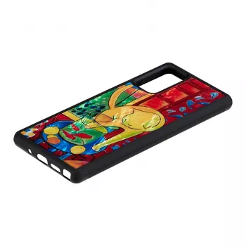 Etui ochronne iKins do Samsung Galaxy Note 20 z wzorem czerwonego kota i ryb