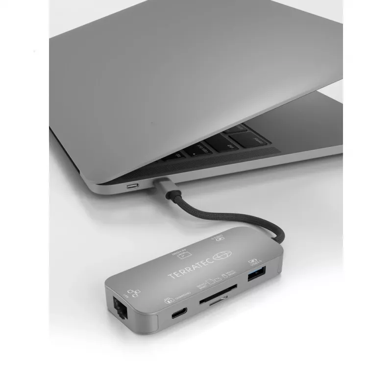 Koncentrator USB Terratec Connect C8 USB 2.0 Type-C Szary
