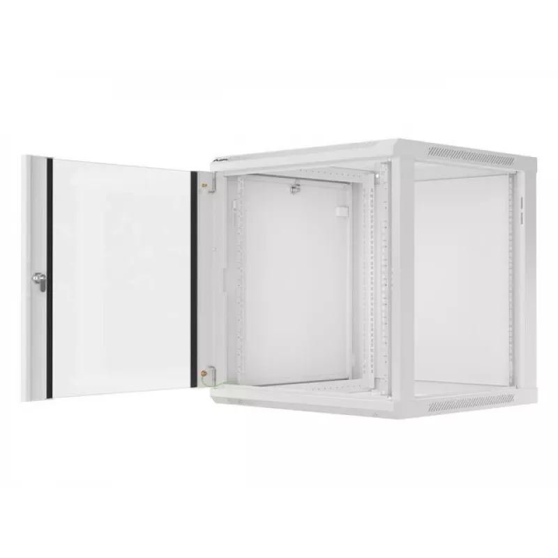 Szafa rack wisząca Lanberg 19'' 12U 600x600mm szara (drzwi szklane)