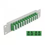 Panel krosowy światłowodowy DeLOCK 10 cali 12 portów LC Quad zielony 1U szary