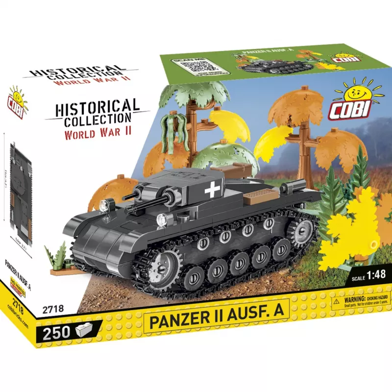 Zestaw konstrukcyjny Cobi Panzer II Ausf. A — 250 elementów, czarny