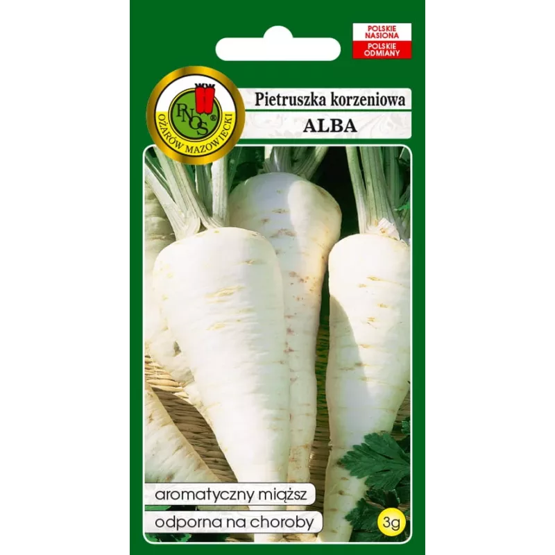 Nasiona – Pasternak (Pietruszka Korzeniowa Alba) opakowanie 3 g, Seklos LT