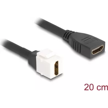 DeLOCK Keystone Module kabel HDMI gniazdo do gniazda 8K 60 Hz 20 cm czarny