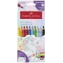 Kredki Faber-Castell Einhorn Jumbo Grip — 10 sztuk, trójkątny uchwyt jumbo, miękki wkład