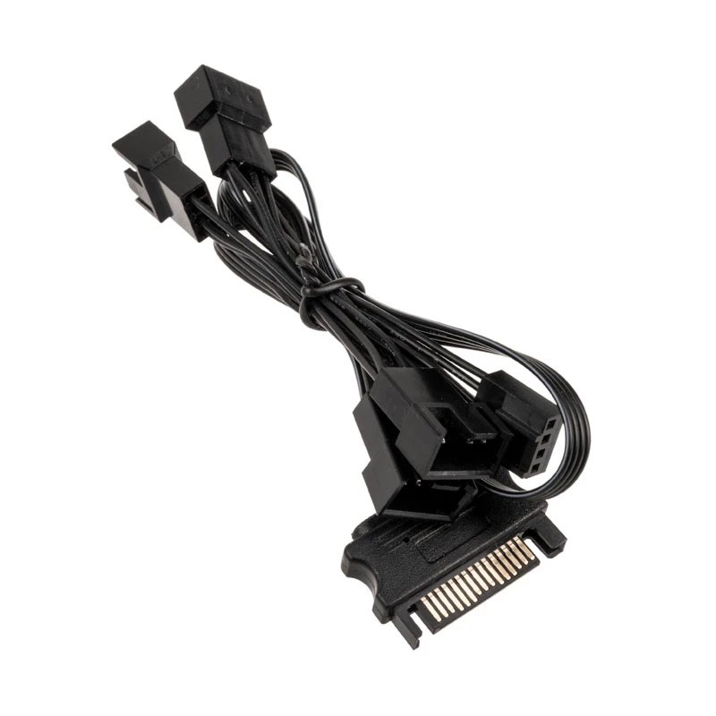 Kabel rozgałęźnika wentylatora Kolink 1-na-4 PWM 35 cm, 4-pin PWM na 4×4-pin PWM + SATA