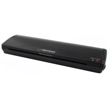 Laminator Esperanza EFL003 – do laminacji na zimno/gorąco, 250 mm/min, czarny