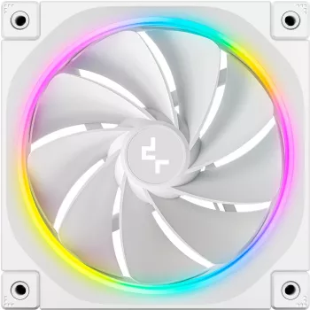 DeepCool FL12R Wentylator PC 120 mm, biały, 2150 RPM, active PFC, podświetlenie ARGB