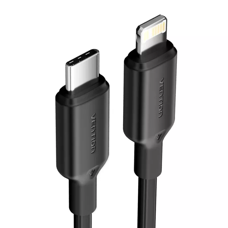 Kabel USB-C do Lightning 3A 480Mbps 1m CZARNY