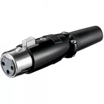 Złączka mikrofonowa Wentronic Goobay, 3-pinowa - Obudowa czarna (11680)
