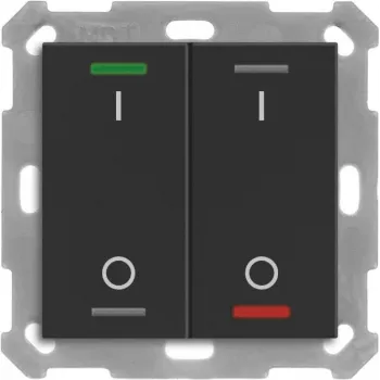 MDT BE-TAL55T206.B1 przycisk KNX Light 55 2f RGBW czujnik temperatury czarny matowy przełączanie 1 (BE-TAL55T206.B1)