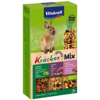Przysmak dla małych zwierząt Vitakraft 25227 — mieszanka dla królika z winogronem, owocami, warzywami i orzechem włoskim, 160 g