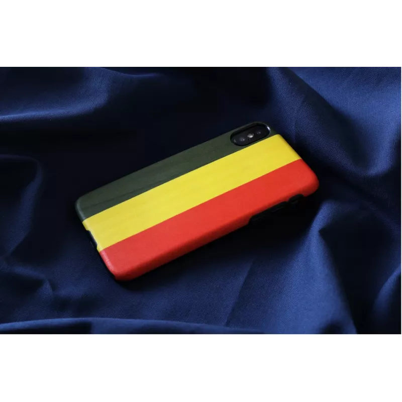 Etui na smartfona man and wood do iPhone'a X/XS — Reggae Czarny, ochronna twarda tylna obudowa