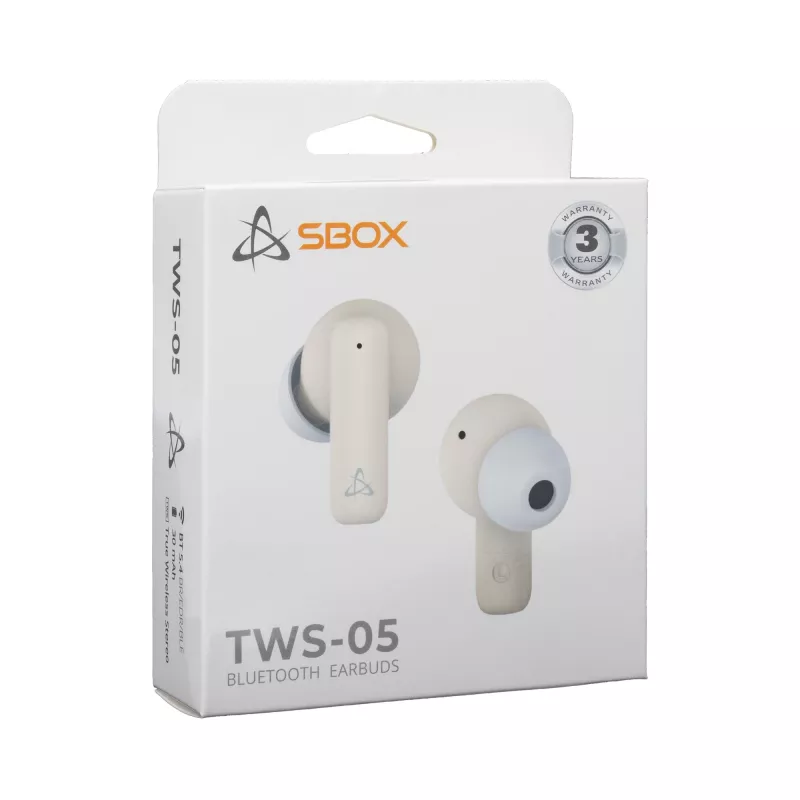 Słuchawki SBOX EB-TWS05 Beżowe