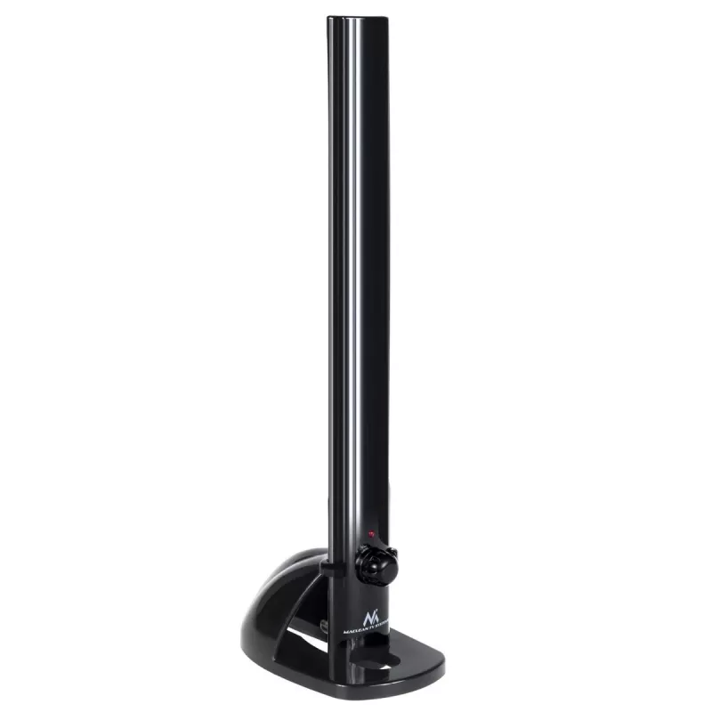 Antena wewnętrzna TV MACLEAN MCTV-930 — DVB-T, VHF 87,5–230 MHz, UHF 470–790 MHz, VHF 26 dB / UHF 28 dB, 75 Ω, czarna