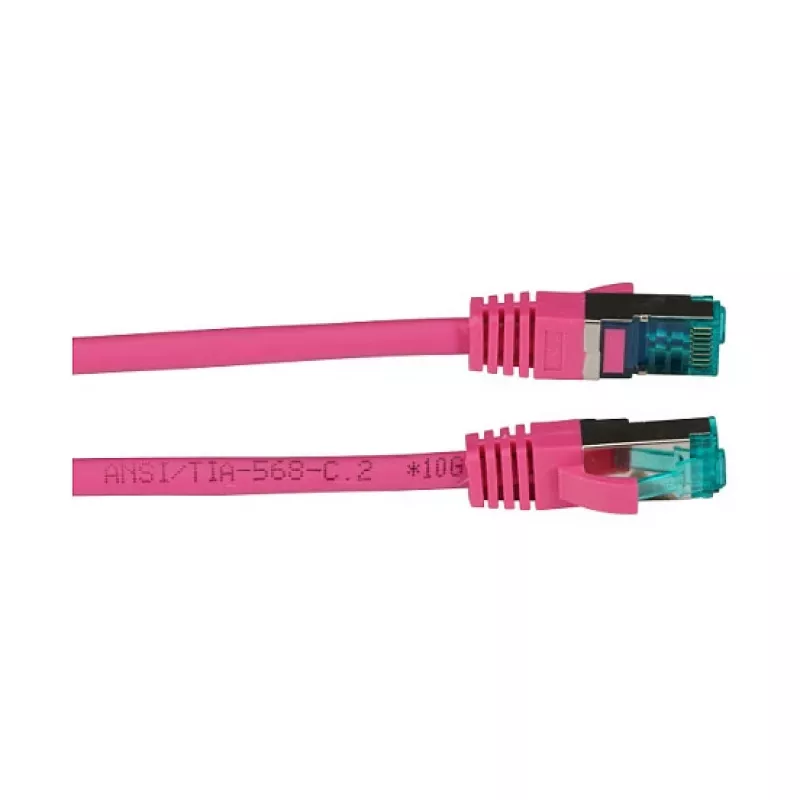 EFB-Elektronik Kabel krosowy RJ45 Kat.6A S/FTP LSZH magenta 2 m Producent: EFB Elektronik (MK6001.2MA)