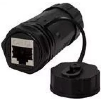 LogiLink Professional - Złączka sieciowa - RJ-45 (W) na RJ-45 (W) - STP - CAT 6a - zewnętrzna - czarna