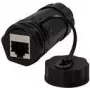 LogiLink Professional - Złączka sieciowa - RJ-45 (W) na RJ-45 (W) - STP - CAT 6a - zewnętrzna - czarna