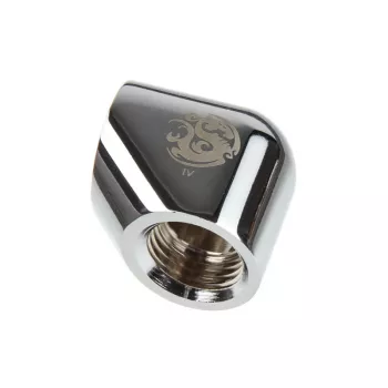 Bitspower Adapter 90 degrees G1/4 inch IG to G1/4 inch IG - Srebrny Glossy