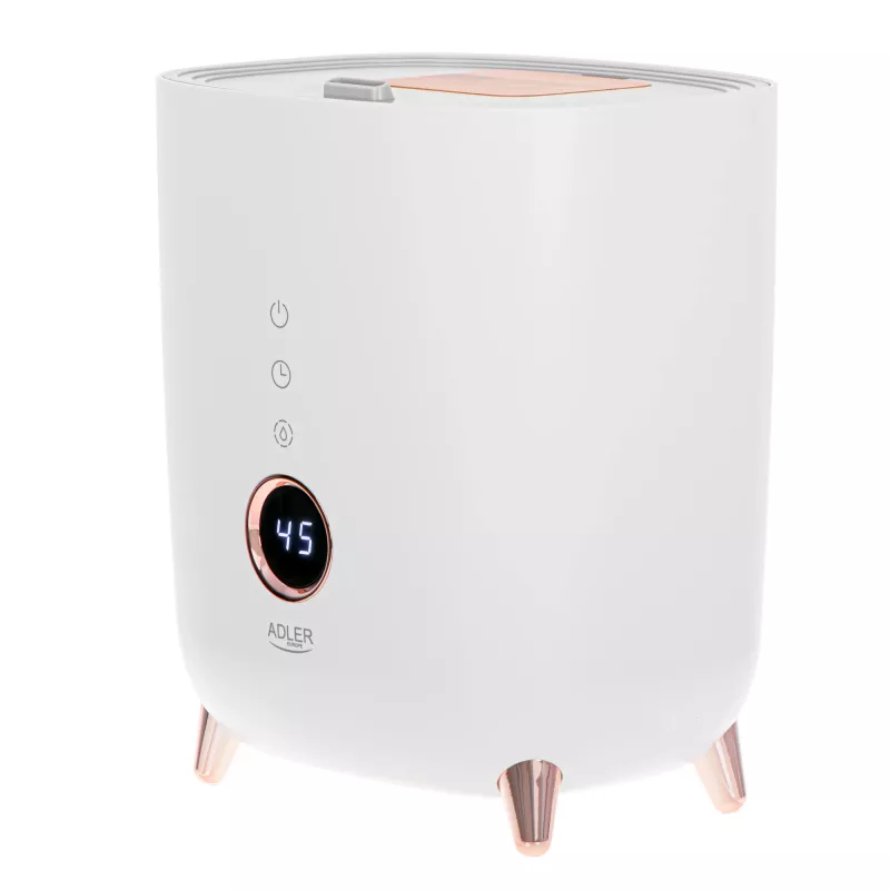 Nawilżacz ultradźwiękowy Adler AD 7972 — zbiornik 4 L, 300 ml/h, do 35 m², 23 W, biały