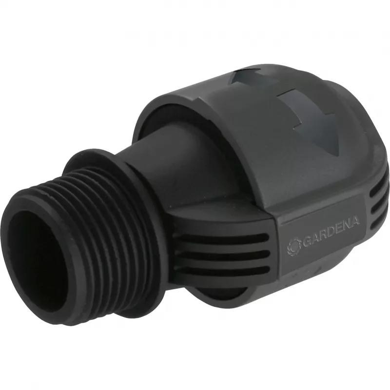 Złączka do systemu zraszaczy 25 mm > 1, czarna złączka/szary
