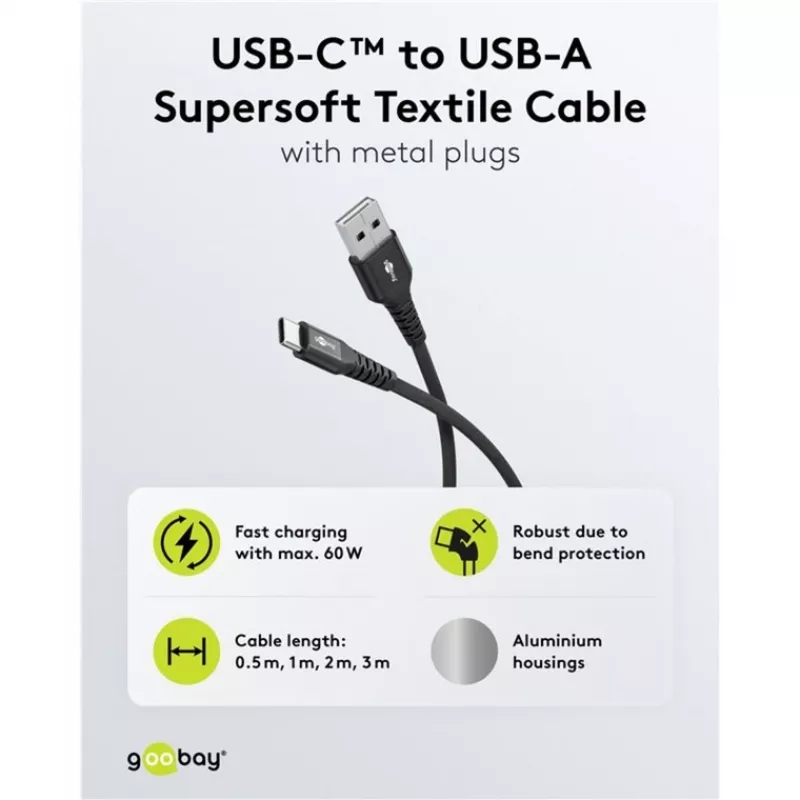 Goobay 74528 Kabel USB Czarny
