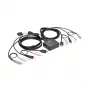 Eaton Tripp Lite series 2-Port USB/HD Cable KVM Switch with Audio/Video, Cables and USB Peripheral Sharing - KVM-/Audio-/USB-Switch - 2 x KVM/Audio/USB - 1 lokaler Benutzer - Desktop
