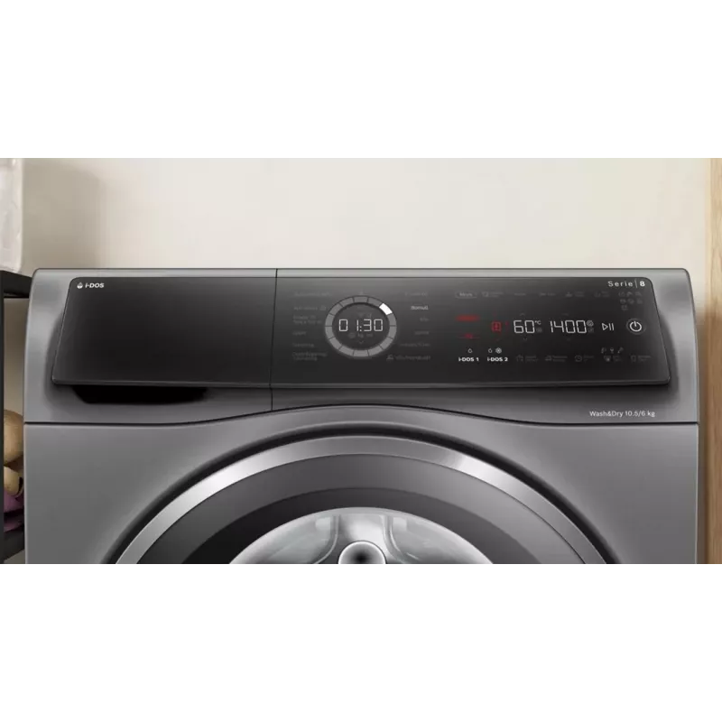 Bosch WNC254ARSN Pralko-suszarka 10,5 kg / 6 kg 1400 obr./min Szary
