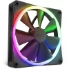 Wentylator obudowy NZXT F140 RGB 14 cm, czarny, 500–1800 RPM, łożysko Fluid Dynamic, 4-pin, 18 diod LED