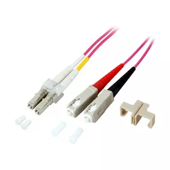 GoodConnections kabel krosowy LWL Duplex OM4 (Multimode, 50/125) LC/SC, LSZH, odwracalna polaryzacja, 1m