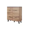 Cama sideboard LOTTA 110 4D wotan oak + mat Czarny