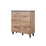 Cama sideboard LOTTA 110 4D wotan oak + mat Czarny