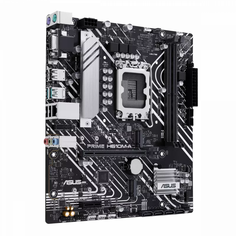 ASUS PRIME H610M-A R2.0 | Rodzina procesorów Intel | Gniazdo procesora LGA1700 | Obsługiwane interfejsy dysków twardych M.2, SATA | Liczba złączy SATA 4
